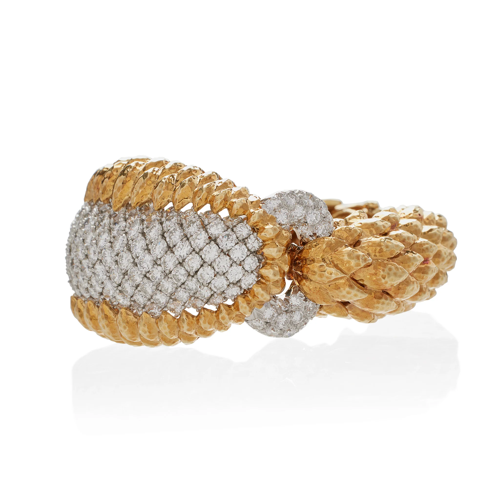 David Webb New York Unique “Crosshatch” Diamond Bracelet - Image 4