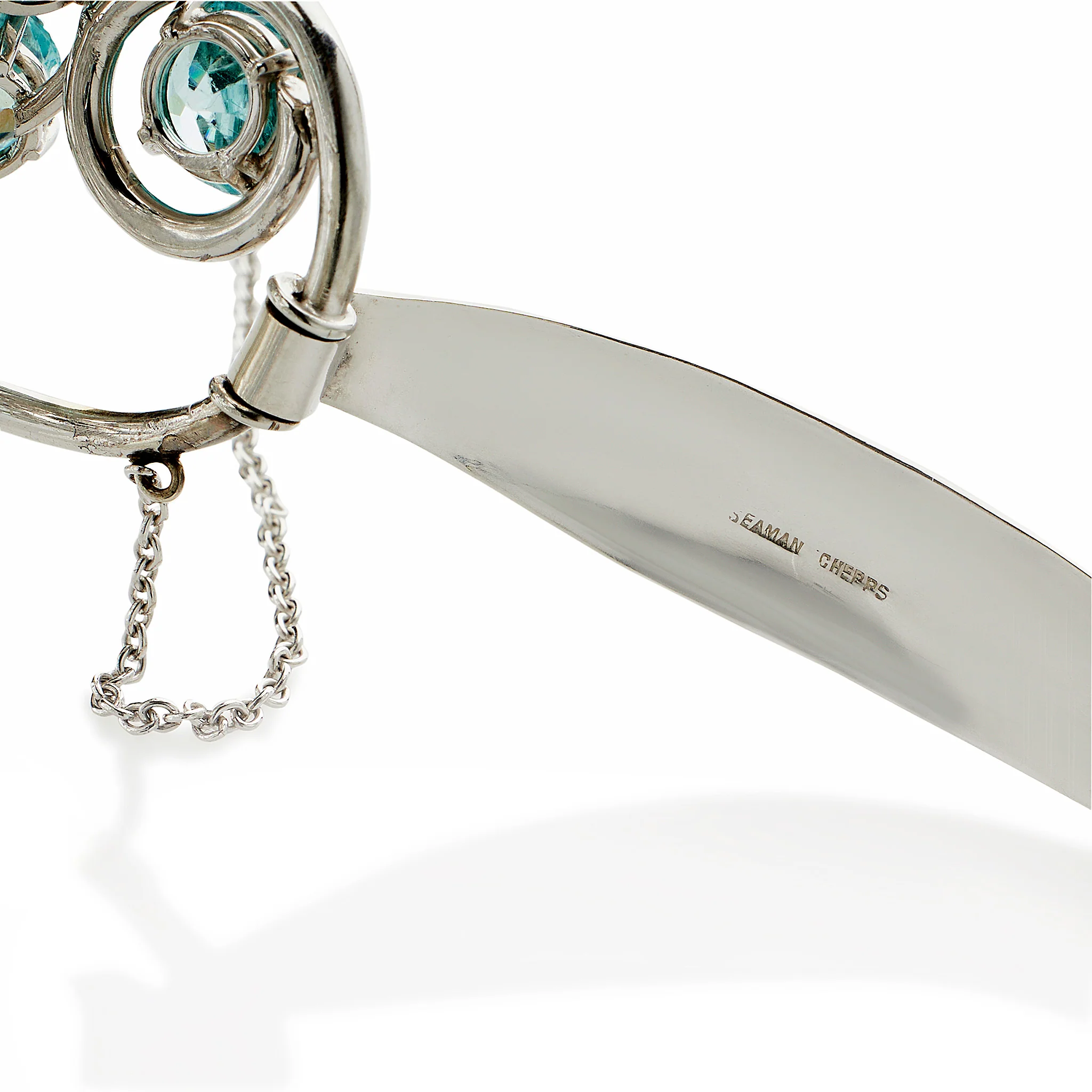 Seaman Schepps Blue Zircon and Diamond Bracelet - Image 6