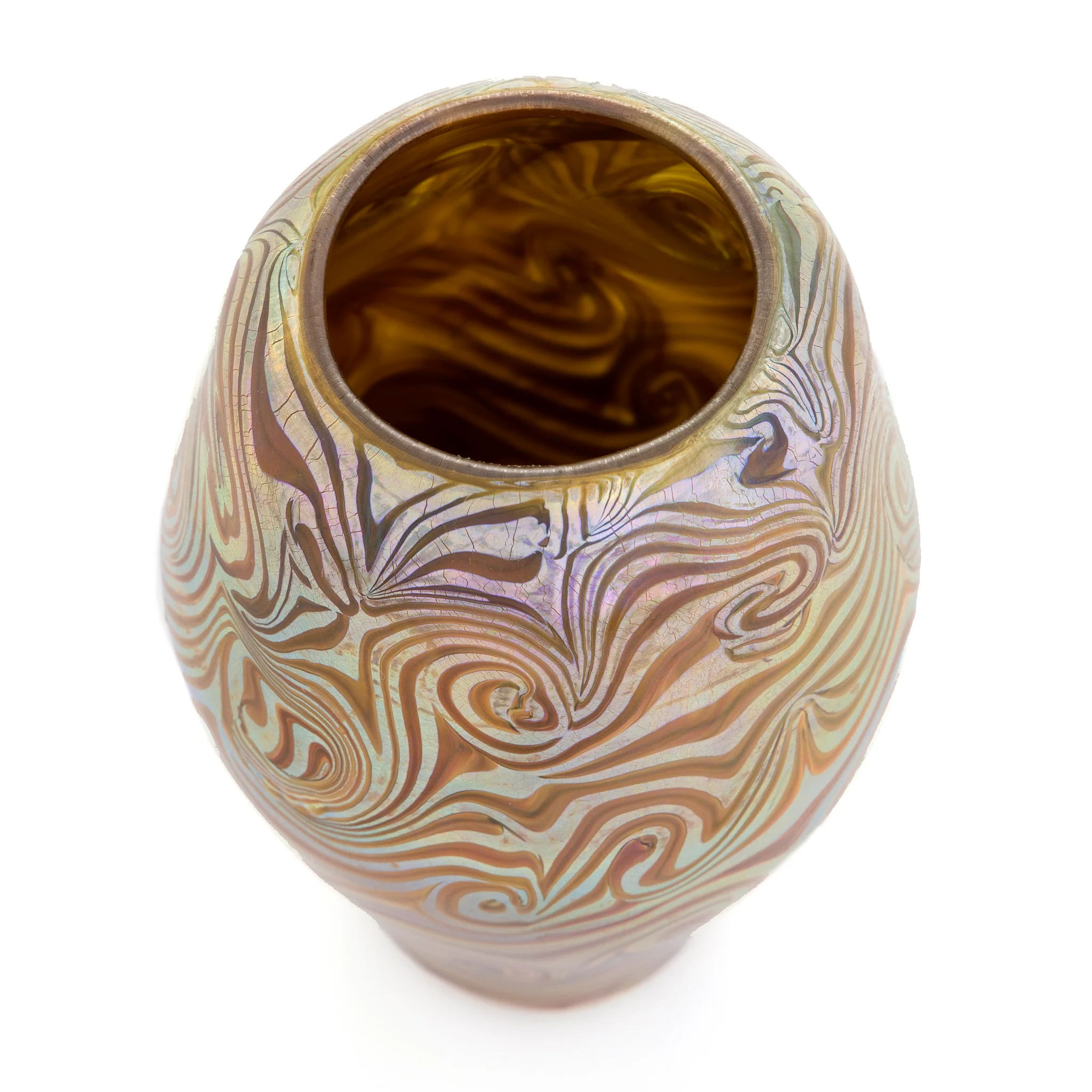 Tiffany Studios New York "Damascene" Favrile Glass Vase - Image 3